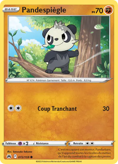 Image de la carte Pokemon Pandespiègle 072/159
