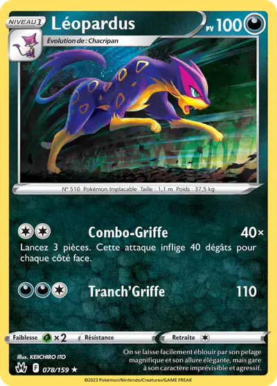 Image de la carte Pokemon Léopardus 078/159