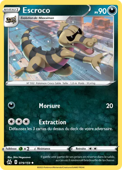Image de la carte Pokemon Escroco 079/159