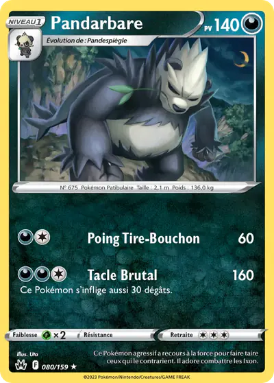 Image de la carte Pokemon Pandarbare 080/159
