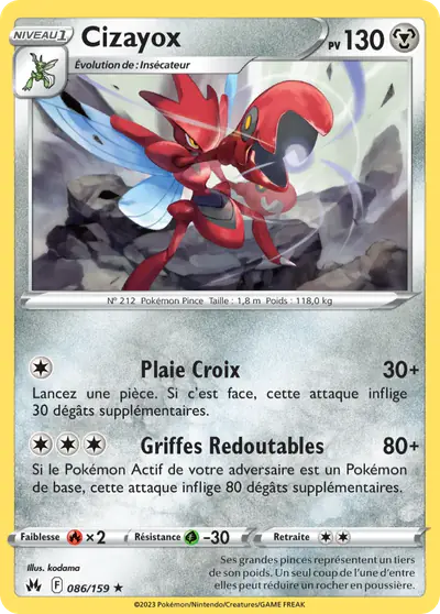 Image de la carte Pokemon Cizayox 086/159