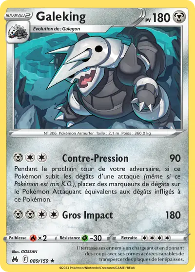 Image de la carte Pokemon Galeking 089/159