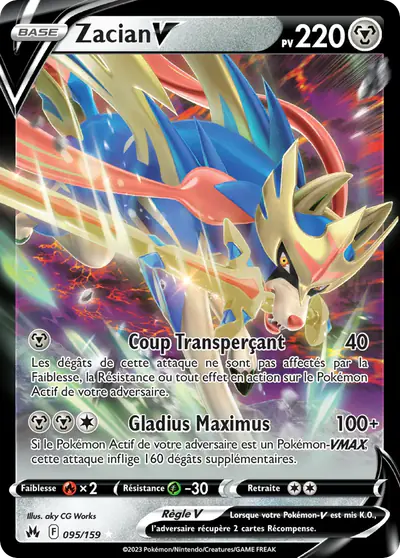 Image de la carte Pokemon Zacian V 095/159