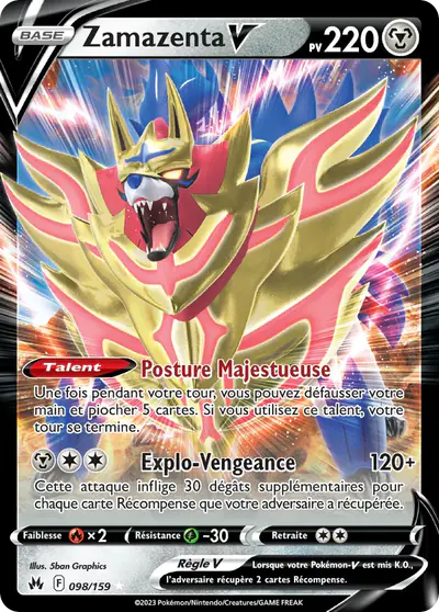 Image de la carte Pokemon Zamazenta V 098/159