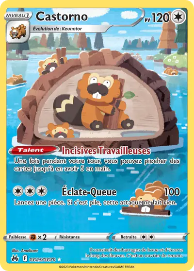 Image de la carte Pokemon Castorno GG25/159