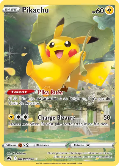 Image de la carte Pokemon Pikachu GG30/159