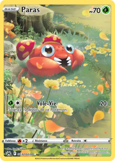 Image de la carte Pokemon Paras GG32/159