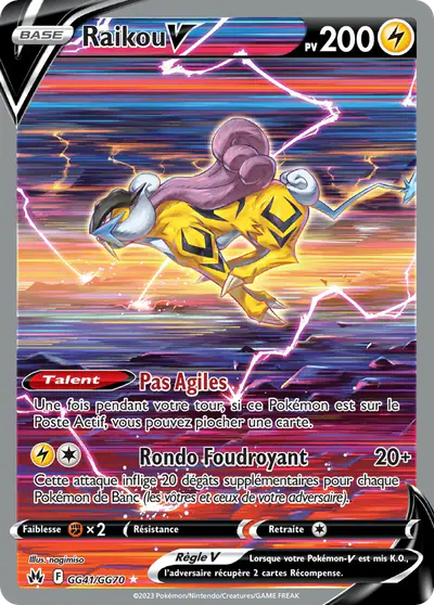 Image de la carte Pokemon Raikou V GG41/159