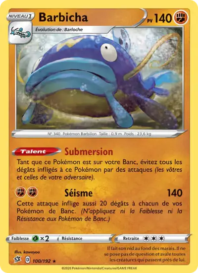 Image de la carte Pokemon Barbicha 100/192