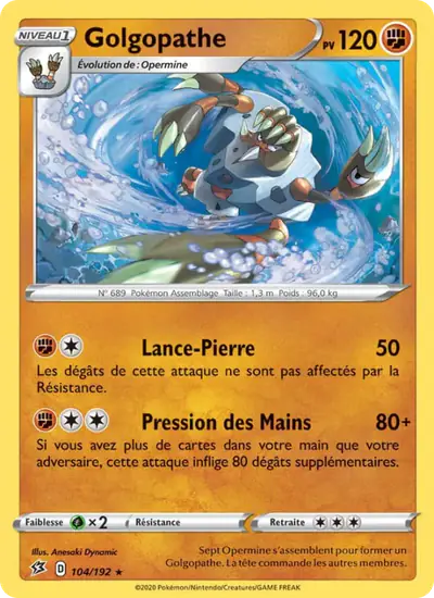 Image de la carte Pokemon Golgopathe 104/192