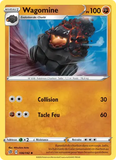 Image de la carte Pokemon Wagomine 106/192