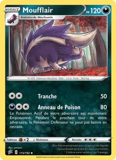 Image de la carte Pokemon Moufflair 115/192