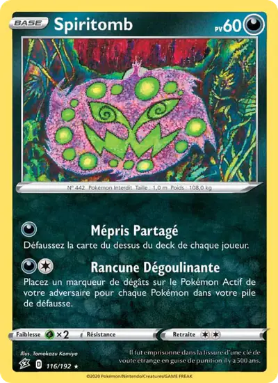 Image de la carte Pokemon Spiritomb 116/192