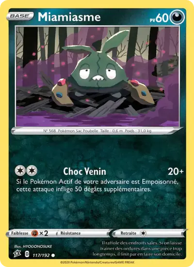 Image de la carte Pokemon Miamiasme 117/192