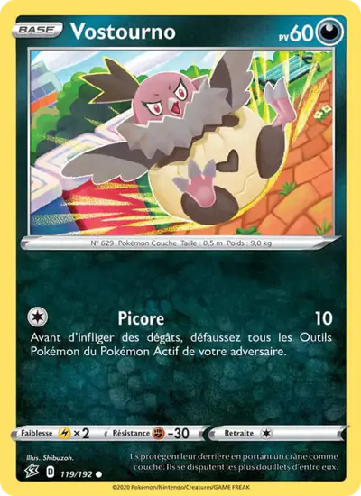 Image de la carte Pokemon Vostourno 119/192