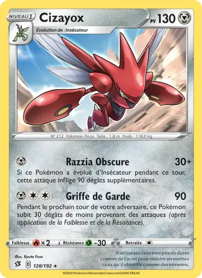 Image de la carte Pokemon Cizayox 128/192