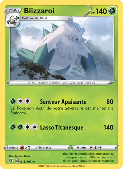 Image de la carte Pokemon Blizzaroi 013/192