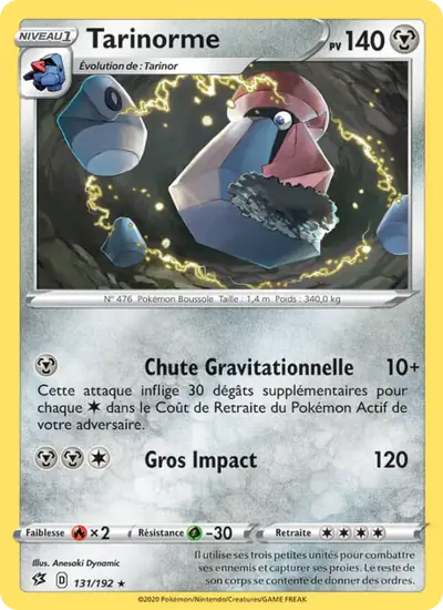 Image de la carte Pokemon Tarinorme 131/192