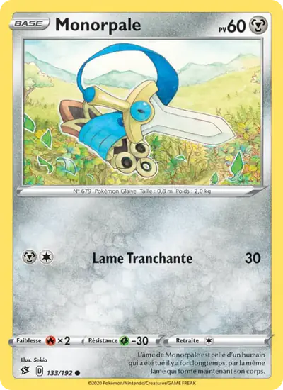 Image de la carte Pokemon Monorpale 133/192
