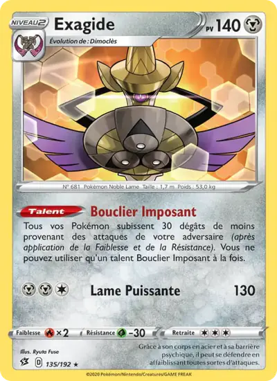 Image de la carte Pokemon Exagide 135/192