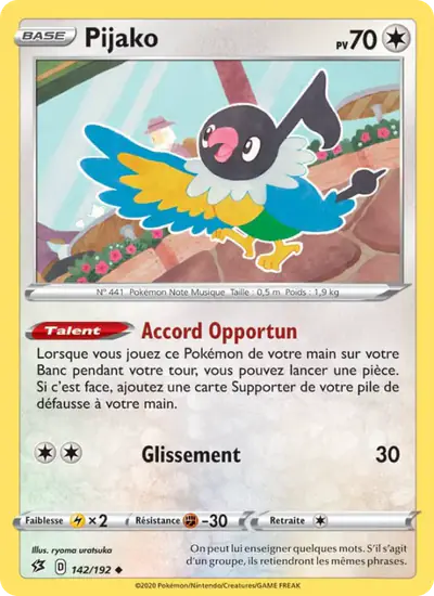 Image de la carte Pokemon Pijako 142/192