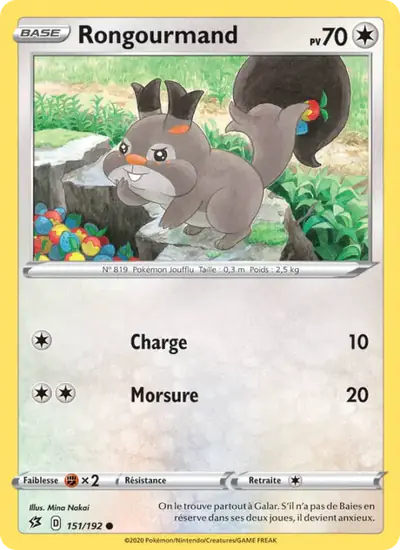 Image de la carte Pokemon Rongourmand 151/192