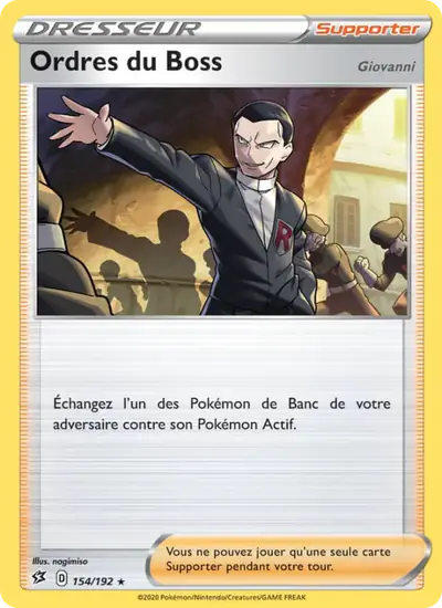 Image de la carte Pokemon Ordres du Boss 154/192