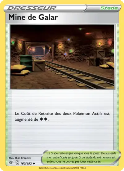 Image de la carte Pokemon Mine de Galar 160/192