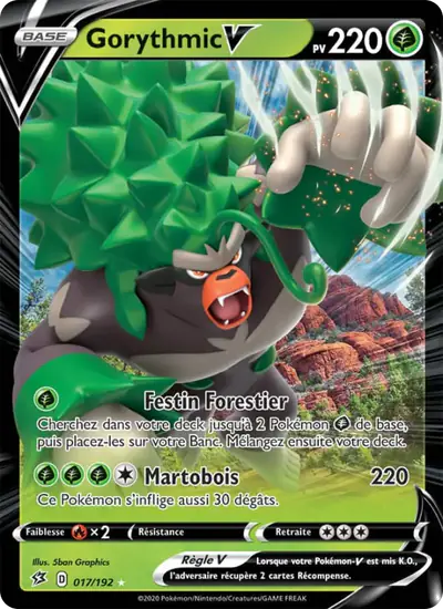 Image de la carte Pokemon Gorythmic V 017/192