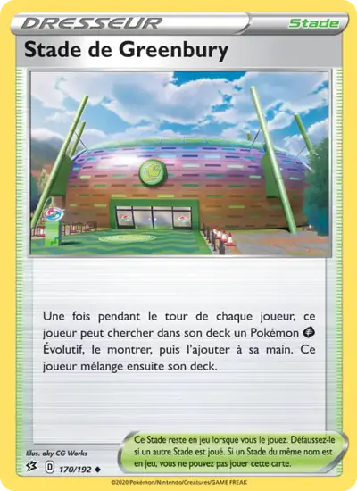Image de la carte Pokemon Stade de Greenbury 170/192