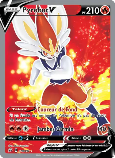 Image de la carte Pokemon Pyrobut V 178/192