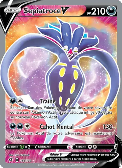 Image de la carte Pokemon Sepiatroce V 186/192