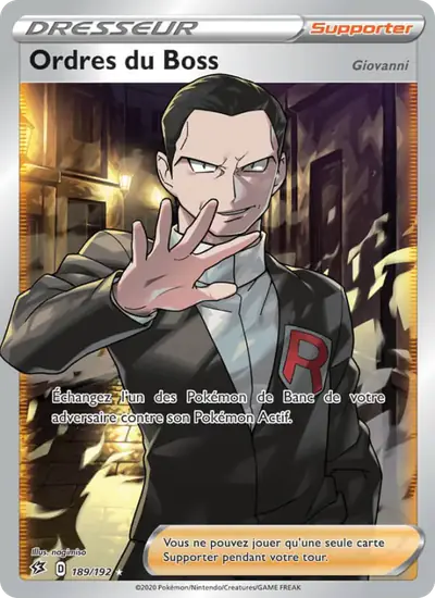Image de la carte Pokemon Ordres du Boss 189/192