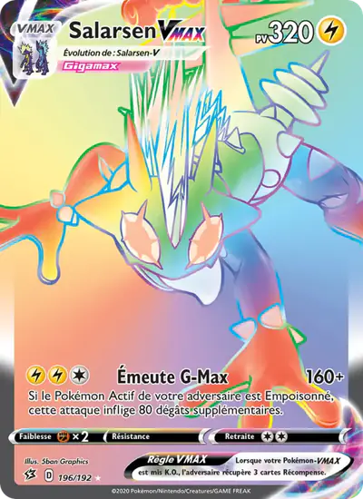 Image de la carte Pokemon Salarsen VMAX 196/192