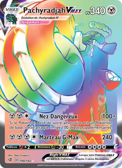 Image de la carte Pokemon Pachyradjah VMAX 199/192