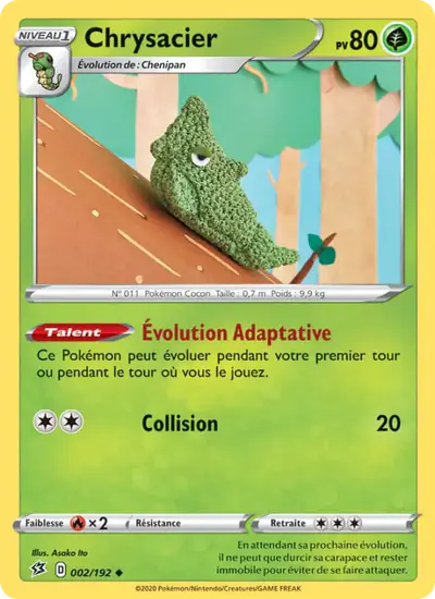 Image de la carte Pokemon Chrysacier 002/192