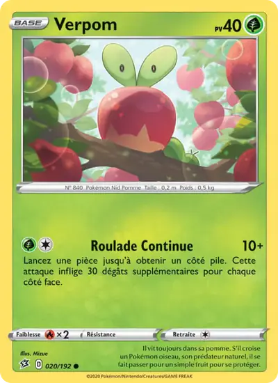 Image de la carte Pokemon Verpom 020/192