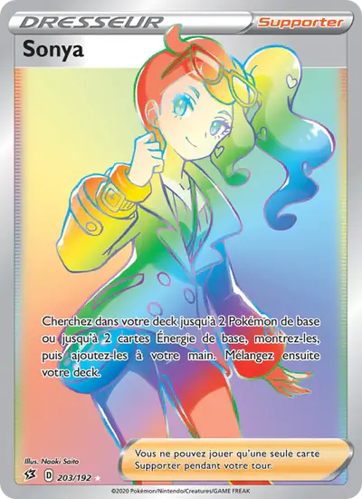 Image de la carte Pokemon Sonya 203/192