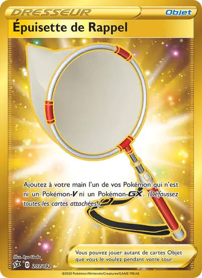 Image de la carte Pokemon Épuisette de Rappel 207/192
