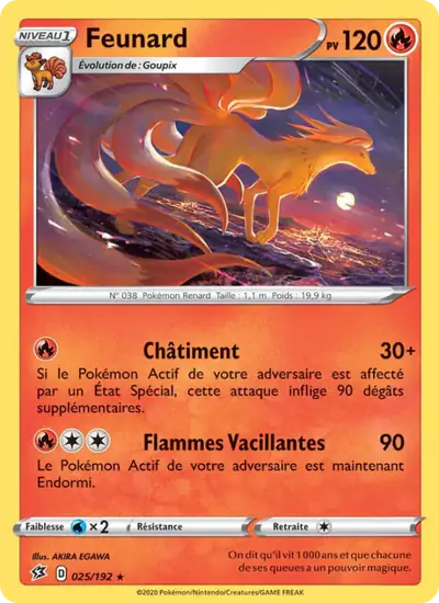 Image de la carte Pokemon Feunard 025/192