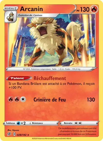 Image de la carte Pokemon Arcanin 028/192