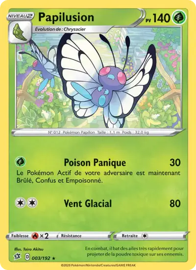 Image de la carte Pokemon Papilusion 003/192