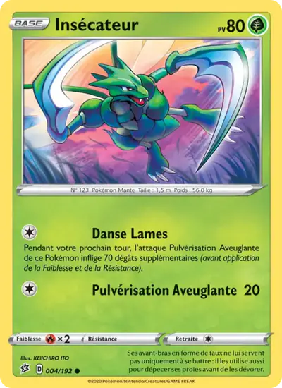 Image de la carte Pokemon Insécateur 004/192