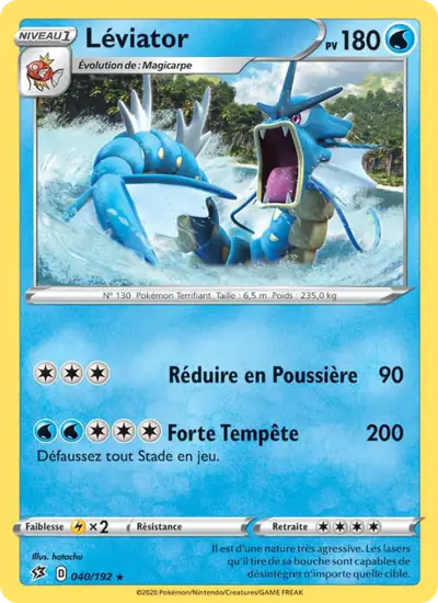 Image de la carte Pokemon Léviator 040/192