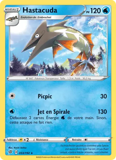 Image de la carte Pokemon Hastacuda 053/192