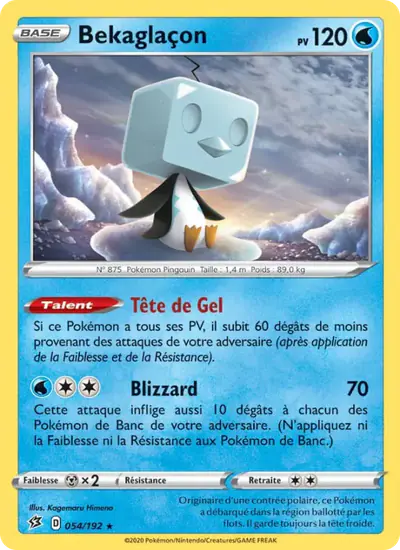 Image de la carte Pokemon Bekaglaçon 054/192