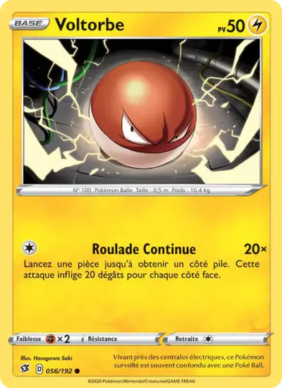 Image de la carte Pokemon Voltorbe 056/192