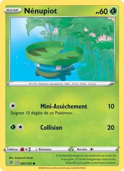 Image de la carte Pokemon Nénupiot 007/192