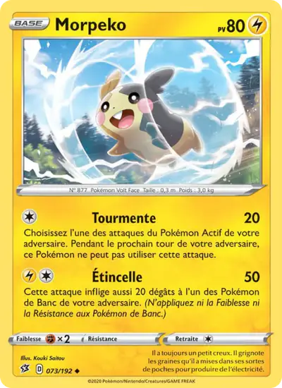 Image de la carte Pokemon Morpeko 073/192