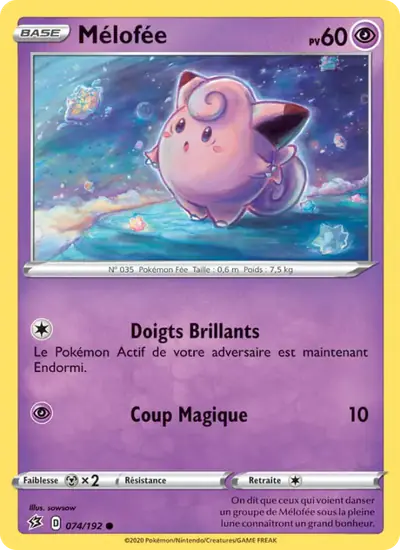 Image de la carte Pokemon Mélofée 074/192
